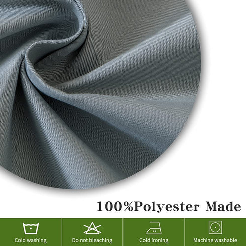 MIULEE 100% Blackout Curtains Thermal Insulated Solid Grommet Curtains/Drapes/Shades for Bedroom Living Room 2 Panels, 52" x 90", Silver Grey