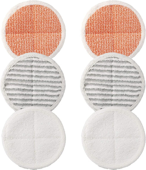 6 Pack Replacement Pads for Bissell Spinwave 2124,2039A,2307,23157,20391,20399 Powered Hard Floor Mop