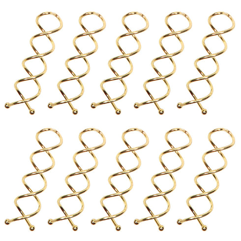 TUUXI 10pcs Spiral Hair Pins 2 Inch Gold Metal Fast Bun Hair Accessories Spiral Bobby Pins Spin Twist Screw Hair Pins for Women Hair Style DIY