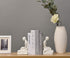 Quoowiit Abstract Sculpture Statues for Home Decor, Abstract Figure Statues Hand Craved Resin Sculpture Modern Home Decoration-143 White