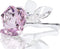 Crystal Rose Flower,Glass Rose Paperweight Figurine Collectible Statue Wedding Table Centerpiece Ornament,Pink Rose