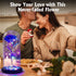 Feerory Galaxy Rose, Artificial Flower Rose in Glass Dome Unique Gift Set Ideas for Women Mom Wife Girlfriend on Mother's Day Birthday Wedding Anniversary- Purple