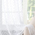 Rama Rose White Sheer Window Curtains Design with Wave Pattern for Teenage Room,1 Panel Grommet,54 Inch by 84 Inch