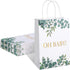 18 Pieces Large Baby Shower Party Gift Bags Watercolor Jungle Theme Paper Gift Bags Greenery Candy Bags for Baby Shower Bridal Wedding Christmas Supplies