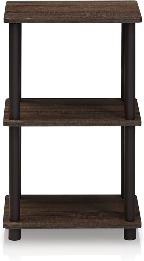FURINNO Turn-N-Tube 2 Space Shelf, Walnut/Brown