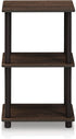 FURINNO Turn-N-Tube 2 Space Shelf, Walnut/Brown