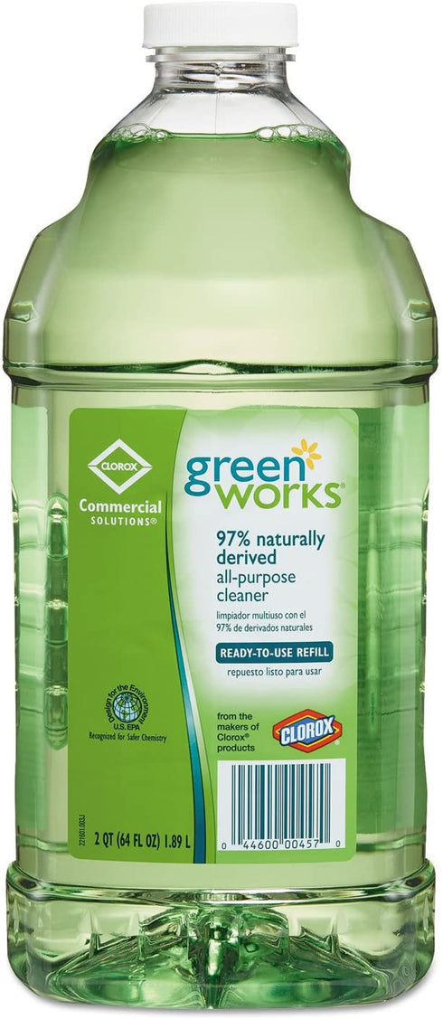 Green Works 00457 All-Purpose and Multi-Surface Cleaner, Original, 64oz Refill