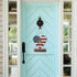 T&Garice Wooden Hanging Heart Welcome Sign, Patriotic Welcome Sign for Front Door Wreath 4th of July Independence Day Memorial Day Indoor Outdoor Wall Decoration