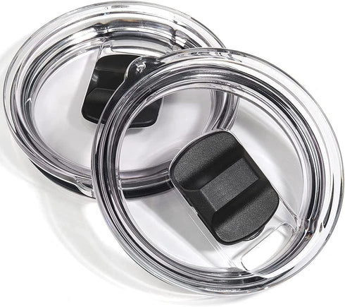 2pcs 20/30 ‹oz Magnetic Tumbler Lid - Compatible with YETI Rambler, Ozark Trail, Old Style Rtic and More - Magnetic Slider Switch Spill Proof Tumbler Cover ( 2pcs black , 20/30 oz )