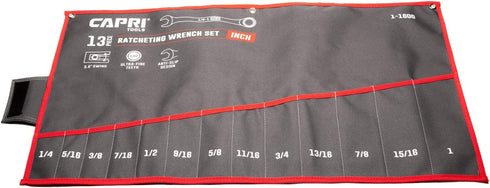 Capri Tools Wrench Roll Up Pouch, SAE, 13 Pockets