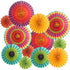 PMLAND Paper Fan for Fiesta Cinco De Mayo Festival Party Hanging Decoraci³n 12 Pieces in 6 Assorted Styles