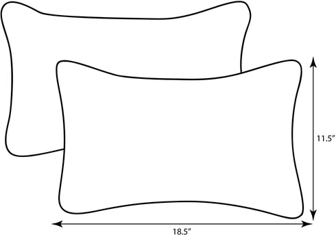 Pillow Perfect Rectangular Throw Pillow, Omnia Lagoon, Set of 2