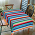 AerWo 59 x 84 Inch Mexican Tablecloth Mexican Serape Blanket for Mexican Party Wedding Cinco De Mayo Fiesta Decorations Outdoor Picnics Dining Table Cover, Large Square Cotton Fringe Table Cloth