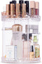 Sorbus Rotating Makeup Organizer, 360° Rotating Adjustable Carousel Storage for Cosmetics, Toiletries, and More €” Great for Vanity, Bathroom, Bedroom, Closet, Kitchen (Clear)
