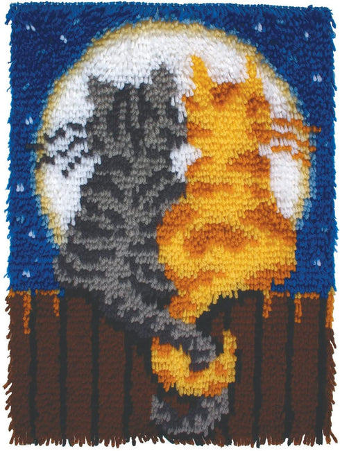 Patons Wonderart Moonlight Meow Latch Hook Kit, 15" X 20"