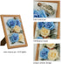 FUNHOKO Artificial Flowers Wall Art for Home Decor with LED Lights Hanging on Photo Frame.Modern Indoor Home Decoration for Both Table and Wall in Living Room,Bedroom,Bathroom, Kitchen.House Decor L11?xW4.3?xH1.2?(HOM02)