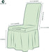 CHUN YI Stretchy Universal Easy Fitted Dining Chair Cover Slipcovers with Skirt, Removable Washable Furniture Chair for Kids Pets Home Ceremony Banquet Wedding Party(2Pcs,Dark Khaki)