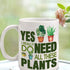 Dynular Plants Lover Gifts for Women Mom Funny Plant Gifts Plant Addict Coffee Mug for Crazy Plant Lady Plant Men Plant Themed Gift for Christmas Birthday All I Need is Plants Coffee Cup Spoon