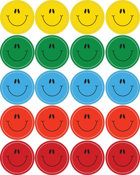 Carson Dellosa Smiley Faces, Multicolor Shape Stickers (5270)