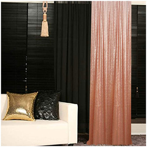 Sequin Curtains 2 Panels 2FTx8FT Blush Glitter Backdrop Blush Sequin Photo Backdrop Backdrop Curtains M1120