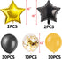 Funnlot 109 PCS Happy New Year Decorations 2022 New Years Eve Decorations Happy New Year Banner New Years Decorations 2022 Black and Gold New Years Party Decor