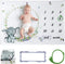 Baby Monthly Milestone Blanket for Boy Girl, Soft Fleece Monthly Photo Blanket, Growth Chart Blanket, Calendar First Year Blanket, Newborn, Birth Announcement Elephant D©cor 40"x60"