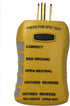 Sperry Instruments HGT6520, Stop Shock II-Single, DIY Testing-120V AC, 3 Color LED Indicator, Comfort Grip, Patented GFCI Outlet Tester, Yellow