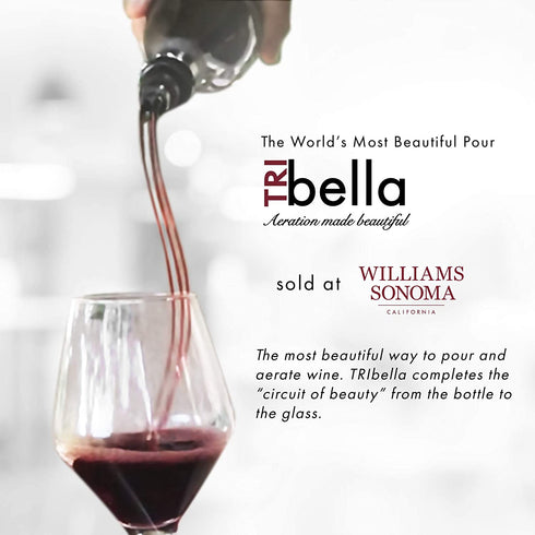 TRIBELLA - Air Speed Wine Aerator with Single-Injected Polycarbonate Spouts, Handmade Easy-to-Use, No-Drip Wine Pouring Device, Red Wine Decanter, Wine Pouring Accessory