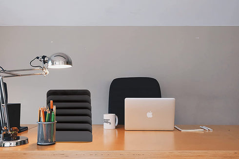 Mind Reader Vertical Desk File Organizer, 6 Slots, Black