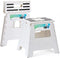 ACSTEP 16? Folding Step Stool for Adults 1-Pack, Adults Holds Up to 330 lbs . Compact Plastic Foldable Steping Stool Great for Kitchen ?Home (White)