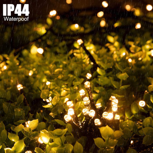 LED Christmas Tree Lights 300 LEDs 19.7ft Green Wire Fairy String Lights Waterproof Plug in Indoor Outdoor Decor for Holiday Party Wedding Birthday(Warm White)