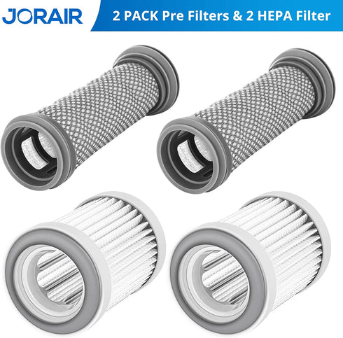 JORAIR Replacement Filter kit Compatible with Tineco A10/A11 Hero, A10/A11 Master Cordless Vacuums, 2 Pack Pre Filters & 2 HEPA Filter