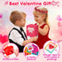 28 Pcs Kids Valentines Gifts Valentines Cards for Kids Classroom Exchange Valentine Party Favors for Kids Cute 3D Animal Eraser Filled Hearts Valentine Day Gifts for Kids with Kids Valentine Cards