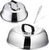 Cheese Melting Dome, HaSteeL 12In & 9In Heavy Duty Round Basting Steam Cover, Stainless Steel Griddle Grill Accessories for Flat Top BBQ Kitchen Cooking Indoor & Outdoor, Dishwasher Safe - (2Packs)