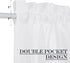 NICETOWN Front Door Sheer Curtain, Privacy Semitransparent Voile French Door Curtain with Top and Bottom Rod Pocket, Sheer Door Curtain, Tieback Included, W52 inches x L40 inches, 1 Panel, White