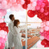 Winrayk 150Pcs Valentine's Day Balloon Garland Arch Kit Pink Red Rose Red Balloons 18" 10" 5" for Women Girls Valentine's Day Mother's Day Wedding Engagement Anniversary Party Decoration Supplies