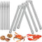 3 Pieces Nut Crackers and 6 Pieces Picks Stainless Steel Nutcracker Metal Shell Cracker for Seafood Nuts (Silver)