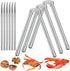 3 Pieces Nut Crackers and 6 Pieces Picks Stainless Steel Nutcracker Metal Shell Cracker for Seafood Nuts (Silver)