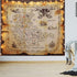QCWN Pirate Map Tapestry, Treasure Map Tapestry, Island Treasure Map Nautical Wall Tapestry,Tapestry for Men,Halloween Map Tapestry Room Decor for Men,Pirate Decor,Birthday Party.