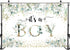 Mocsicka It's a Boy Backdrop 7x5ft Greenery Eucalyptus Baby Shower Party Decorations Banner Summer Green Leaves Boy Baby Shower Photography Background