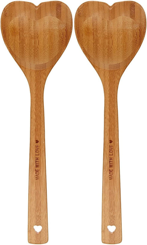 DCI Bamboo Heart Shaped Spoon 2 Pack