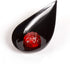 LORESO 40CT Tear Drop Appetizer Spoon for Serving Desserts, Cakes, and Hors d'oeuvres plates - 40 Count Black Plastic Tasting Spoons for all Occasions - Reusable and Disposable (40, Black)