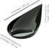 LORESO 40CT Tear Drop Appetizer Spoon for Serving Desserts, Cakes, and Hors d'oeuvres plates - 40 Count Black Plastic Tasting Spoons for all Occasions - Reusable and Disposable (40, Black)