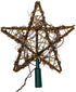 Kurt Adler 10 Light Indoor Rattan Natural Star Treetop