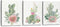 Framed Canvas Wall Art Succulents Cactus Picture Print Paintings Bathroom Wall Decor Living Room Bedroom Kitchen Wall Decorations Artwork Modern Home 3 Piece Plant Wall Decor Size 12x16 inch 3 Panel