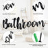 3 Pieces Laundry Pantry Bathroom Metal Sign Metal Bathroom Letters Wall Decor Black Pantry Wall Sign Black Letters Bathroom Decor Laundry Hanging Metal Wall Art for Home Decor, Double-Sided Printed