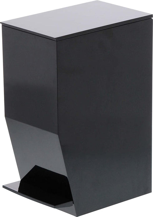 Yamazaki Home Sanitary Step Trash Can, One Gallon - Small Home Waste Bin, Black