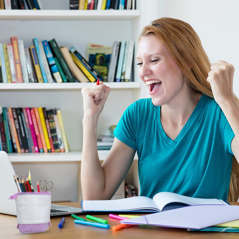 3 Pieces Telescopic Pencil Case Transformer Standing Stationery Pencil Holder Canvas Dual-Use Pop-up Stand Pencil Bags with Zipper for School Office College (Pink, Blue, Purplee)