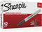 Sharpie Permanent Markers, Fine Point, Black, 12 Count