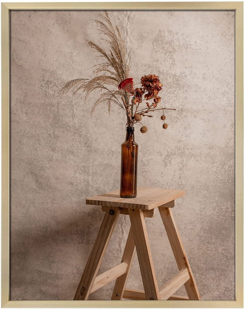 AUEAR, 11x14 Picture Frame - Display Photos 8x10 with Mat or 11x14 Without Mat - Aluminum Metal Pictures Frame for Wall Mounting - Real Glass (Gold)